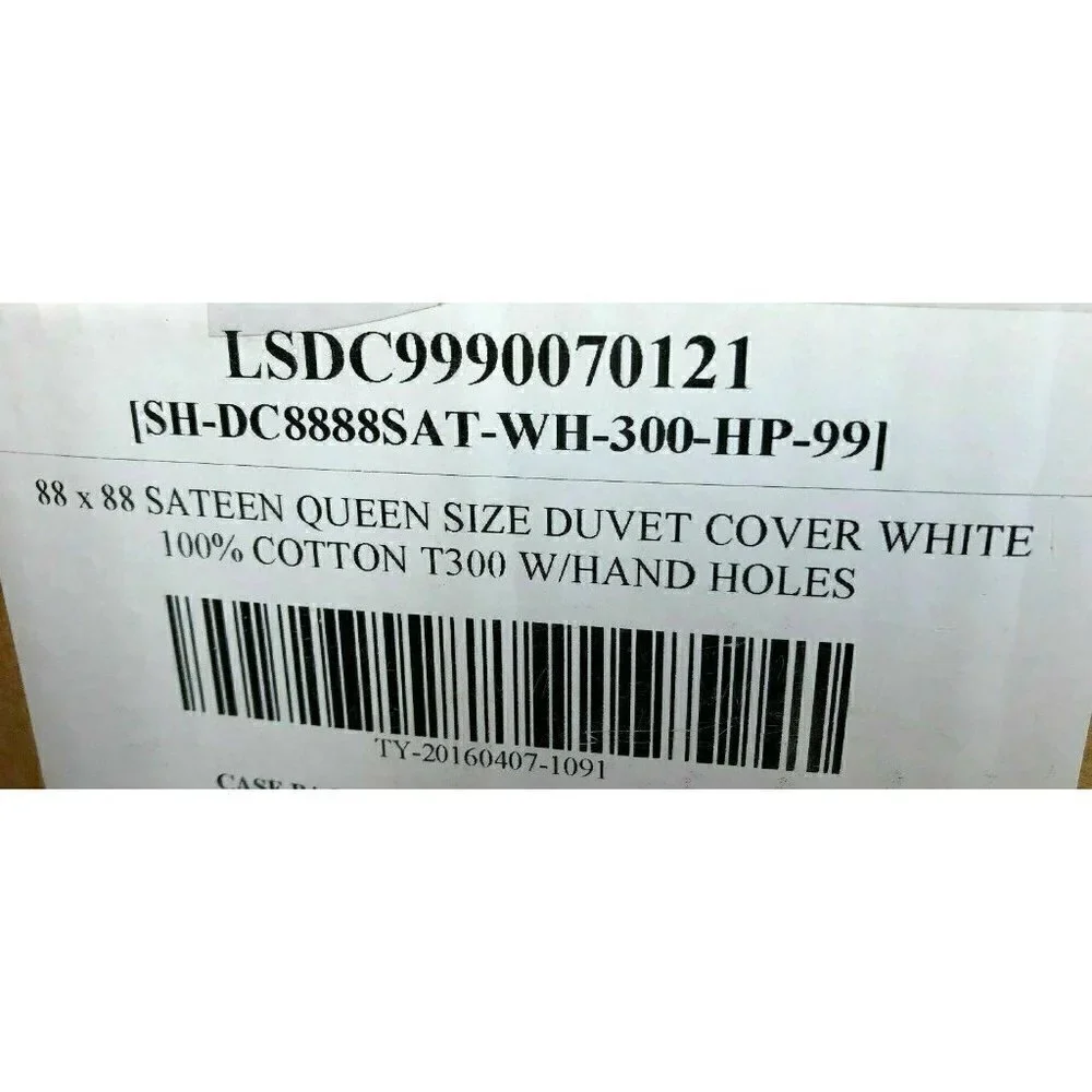 New Luxury Hotel Quality Queen Duvet Cover Sateen White